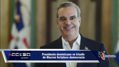 Presidente dominicano ve triunfo de Macron fortalece democracia