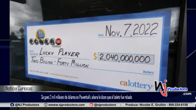 Se ganó 2 mil millones de dólares en Powerball y ahora le dicen que el boleto fue robado