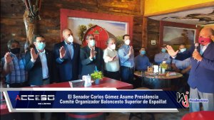 El Senador Carlos Gómez Asume Presidencia Comité Organizador Baloncesto Superior de Espaillat
