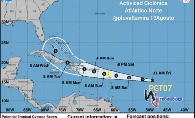 Se formó este viernes otro potencial ciclón tropical en aguas del Atlántico