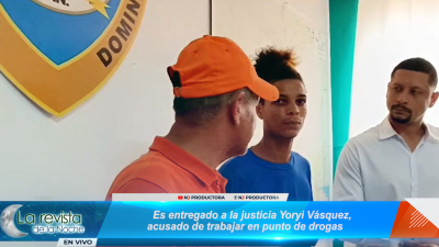 Guanchy Comprés entrega a la justicia a Yoryi Vásquez, acusado de trabajar en punto de drogas