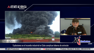 Explosiones en el incendio industrial en Cuba complican labores de extinción
