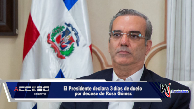  El Presidente declara 3 días de duelo por deceso de Rosa Gómez