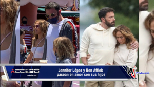 Jennifer López y Ben Afflek pasean en amor con sus hijos