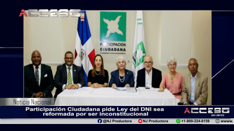 Participación Ciudadana pide Ley del DNI sea reformada por ser inconstitucional