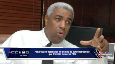 Peña Guaba detalla los 10 puntos de autodestrucción que transita Gobierno PRM