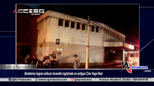 Bomberos logran sofocar incendio registrado en antiguo Cine Vega Real