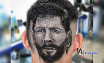 Peluquero venezolano en RD plasmó el rostro de Lionel Messi en corte de pelo