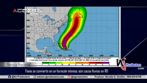 Fiona se convierte en un huracán intenso; aún causa lluvias en RD