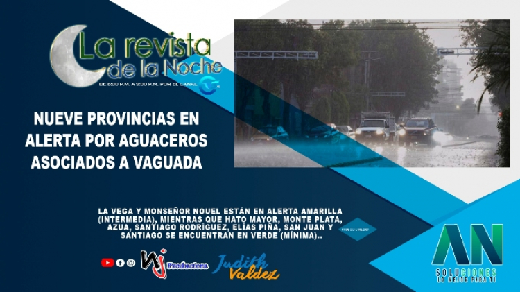 Nueve provincias en alerta por aguaceros asociados a vaguada