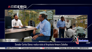 Senador Carlos Gómez realiza visita al Arquitecto Amaury Ceballos, destaca aportes al sector construcción 