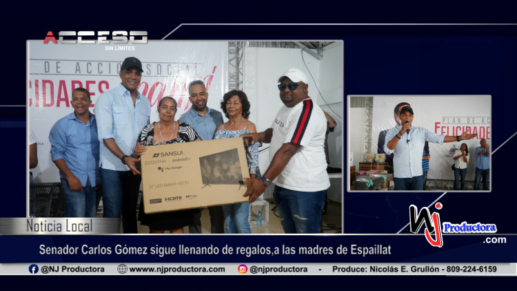 Senador Carlos Gómez sigue llenando de regalos, premios y alegría a las madres de Espaillat, en el distrito de Canca la Reina más de 500 bailaron y disfrutaron 