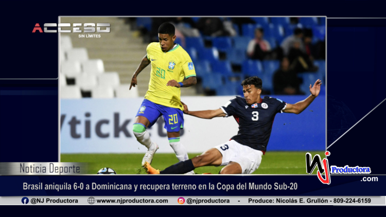 Brasil aniquila 6-0 a Dominicana y recupera terreno en la Copa del Mundo Sub-20