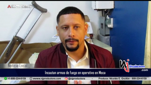 El magistrado Albert Vásquez da informe de incaute de armas de fuego en operativo de la policía y DRICIM
