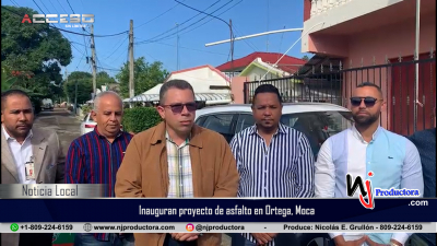 Ayuntamiento de Ortega inauguran proyecto de asfalto
