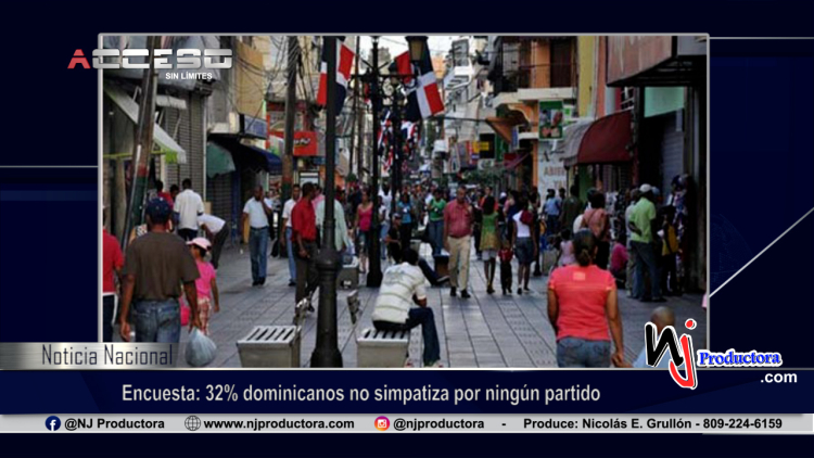 Encuesta: 32% dominicanos no simpatiza por ningún partido