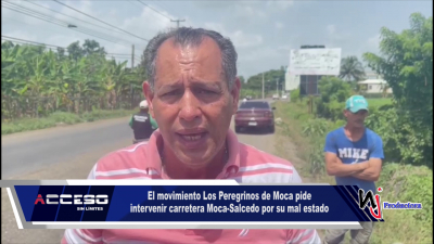 El movimiento Los Peregrinos de Moca pide intervenir carretera Moca-Salcedo por su mal estado