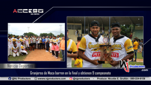 Granjeros de Moca barren en la final y obtienen 9 campeonato al derrotar a los Mineros de Bonao 9-5 en la final de la Liga de béisbol de Verano