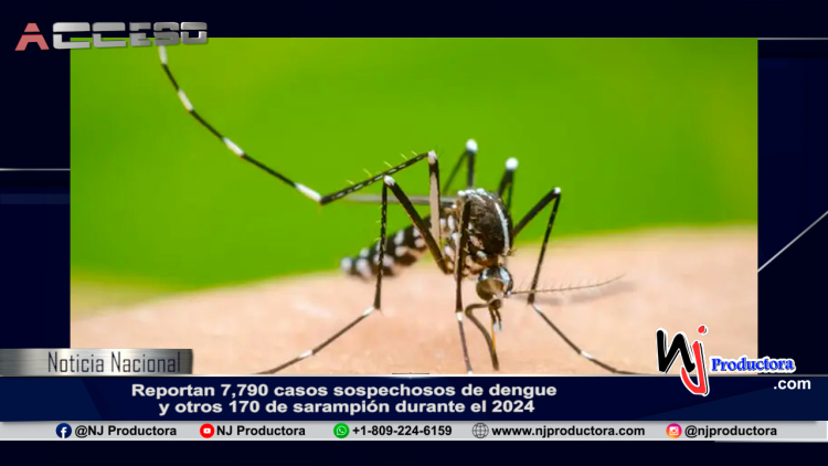 Reportan 7,790 casos sospechosos de dengue y otros 170 de sarampión durante el 2024