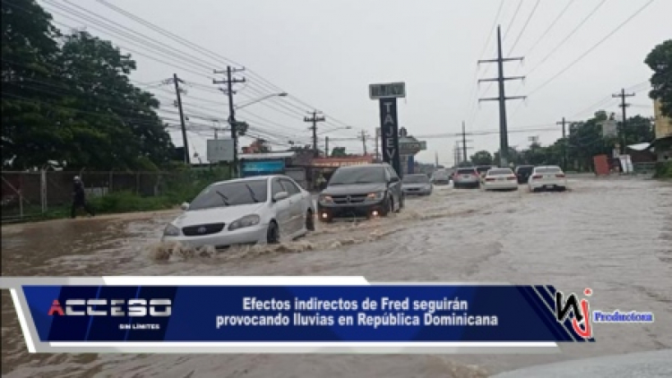 Efectos indirectos de Fred seguirán provocando lluvias en República Dominicana