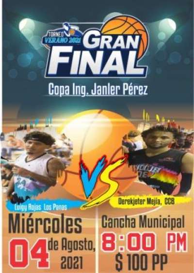 Torneo de básquet verano2021, gran final, copa Ing. Janler Pérez