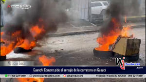 En Guaucí queman gomas en protesta por la construcción de la carretera