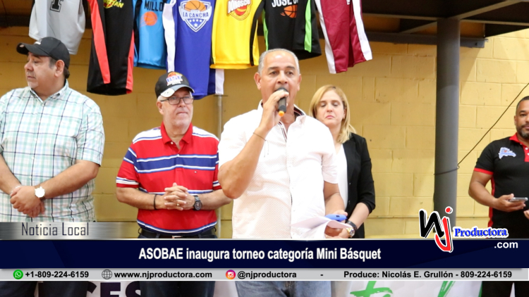 ASOBAE inaugura torneo categoría Mini Básquet con 19 clubes en el polideportivo de Moca