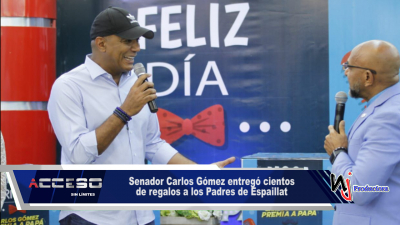 Senador Carlos Gómez entregó cientos de regalos a los Padres de Espaillat