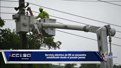Servicio eléctrico de RD se encuentra estabilizado desde el pasado jueves