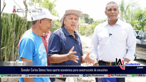 Senador Carlos Gómez hace aporte económico para construcción de encaches en Quebrada Honda