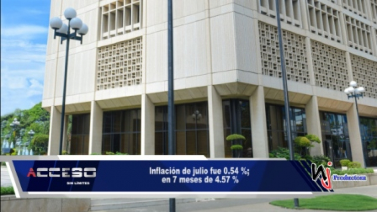 Inflación de julio fue 0.54 %; en 7 meses de 4.57 %