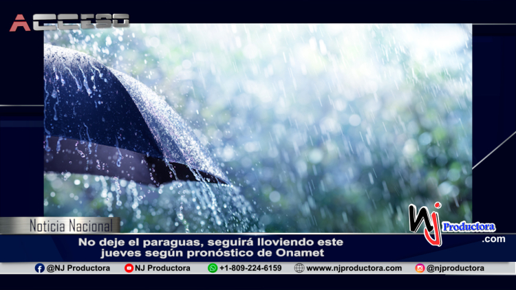 No deje el paraguas, seguirá lloviendo este jueves según pronóstico de Onamet