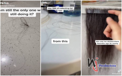 Una joven se hace unas extensiones con el pelo que se le cayó durante un año