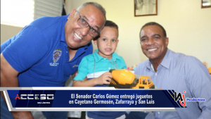 La Ruta de la Navidad Sigue por toda la Provincia, Senador Carlos Gómez entregó juguetes en Cayetano Germosén, Zafarraya y San Luis
