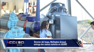 Director del Inapa, Wellington Arnaud, entrega dos nuevos motores en ASURO