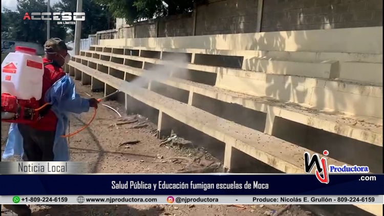 Salud Pública y Educación fumigan escuelas de Moca para erradicar el dengue