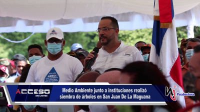 El ministerio de Medio Ambiente junto a instituciones realizó siembra de árboles en San Juan De La Maguana