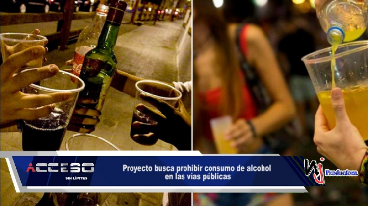 Proyecto busca prohibir consumo de alcohol en las vías públicas