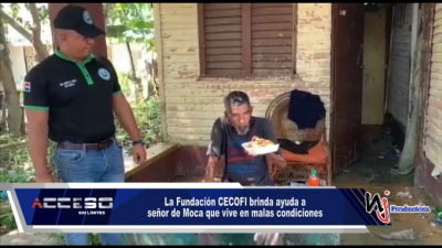La Fundación CECOFI brinda ayuda a señor de Moca que vive en malas condiciones