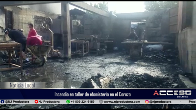 Incendio en taller de ebanistería en el Corozo, con perdidas de alrededor de 8 millones de pesos