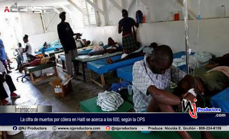 La cifra de muertos por cólera en Haití se acerca a los 600, según la OPS