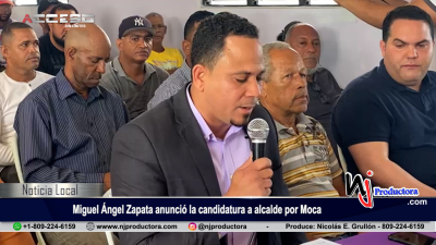 El regidor del PLD Miguel Ángel Zapata anunció la candidatura a alcalde por Moca