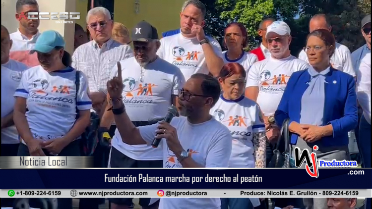 Fundación Palanca con el lema “Mi Acera RD” Derechos del Peatón marcha por las calles de Moca