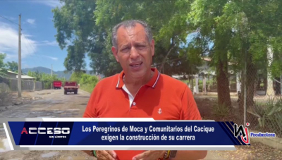 Los Peregrinos de Moca y Comunitarios del Cacique exigen la construcción de su carrera