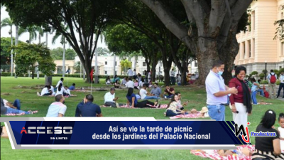 Así se vio la tarde de pícnic desde los jardines del Palacio Nacional
