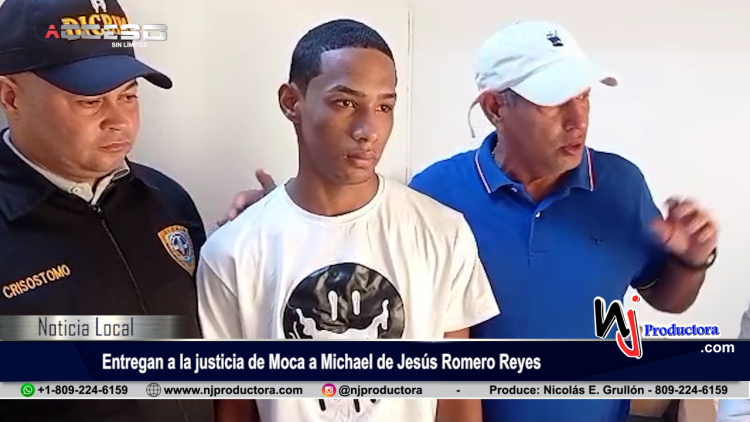 Entregan a la justicia de Moca a Michael de Jesús Romero Reyes, acusado de herir con disparo a un joven en Juan López