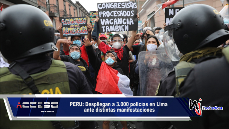 PERU: Despliegan a 3.000 policías en Lima ante distintas manifestaciones
