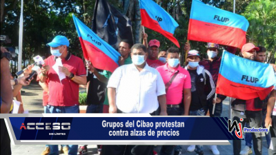 Grupos del Cibao protestan contra alzas de precios