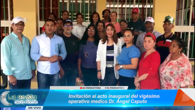 La Asociación De Mocanos Residentes en Santo Domingo invita al acto inaugural del vigésimo operativo medico Dr. Ángel Caputo