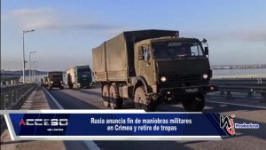 Rusia anuncia fin de maniobras militares en Crimea y retiro de tropas